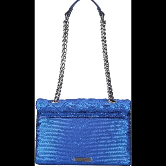 KURT GEIGER LONDON Kensington Blue Sequins Shoulder Bag - Picture 8 of 9